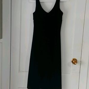 90s Black velvet cocktail dress